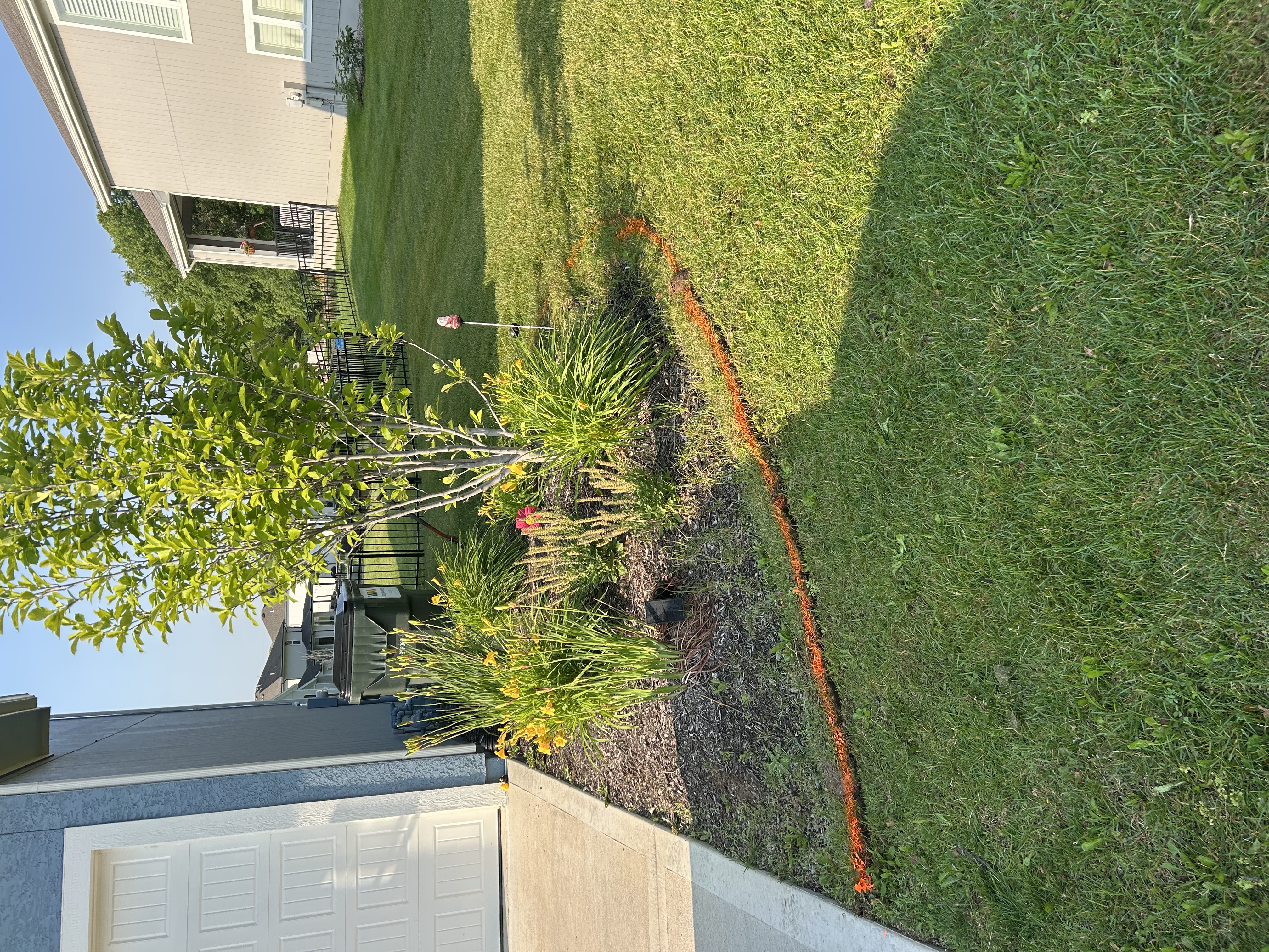 Flower Bed Brick Edging before image